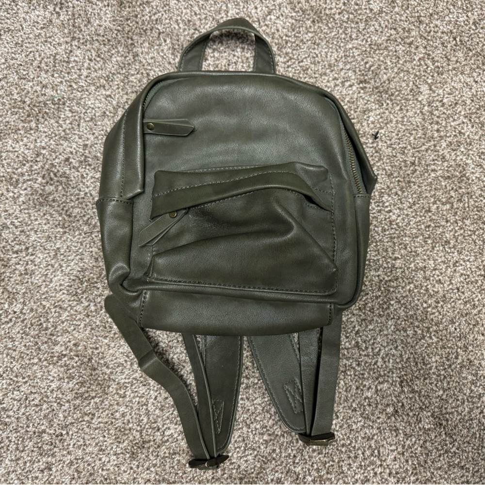Olive Green Small Backpack Purse